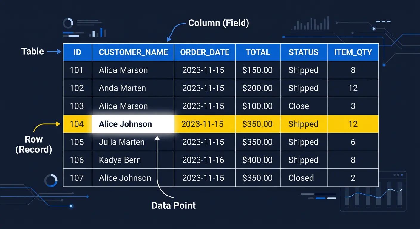 Tables, Columns & Rows Explained: The Core Structure of Every Database